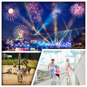 (8:30羅湖/9:30深灣）東莞隱賢山莊酒店、打卡玻璃橋、動物園、冰雪世界、水舞煙花秀梁祝純玩2天