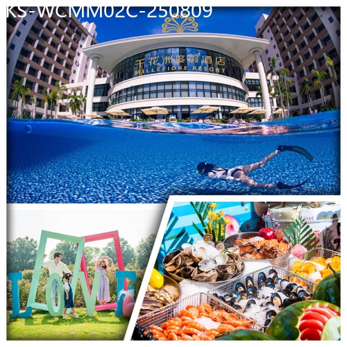 廣東旅遊線路|2025-08-09|C線-惠州千花洲度假酒店 歎酒店海鮮自助晚餐 夜觀燈光SHOW 賞四季花田 純玩2天