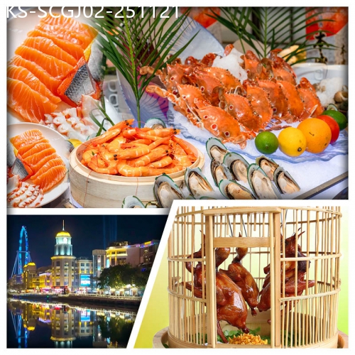 廣東旅遊線路|2025-11-21|中山國際酒店 旋轉餐廳自助晚餐 鄔佬伯私房菜『懷舊雀籠乳鴿』 夜遊興中廣場夜繽紛純玩2天